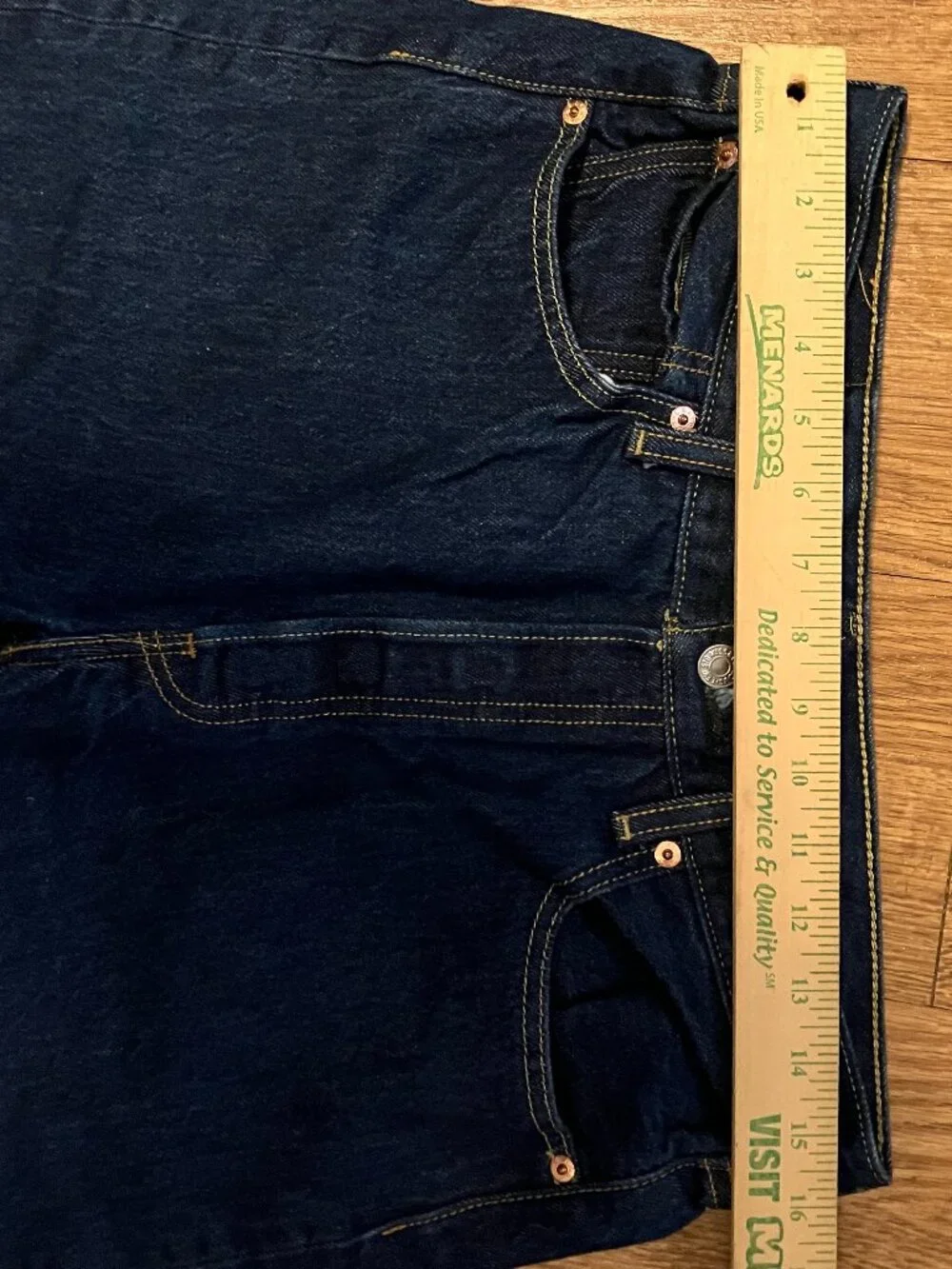 Levis 501 Shrink To Fit Raw Denim Jeans Mens 34x36 Measures 32x33 Rigid Indigo